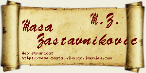 Maša Zastavniković vizit kartica